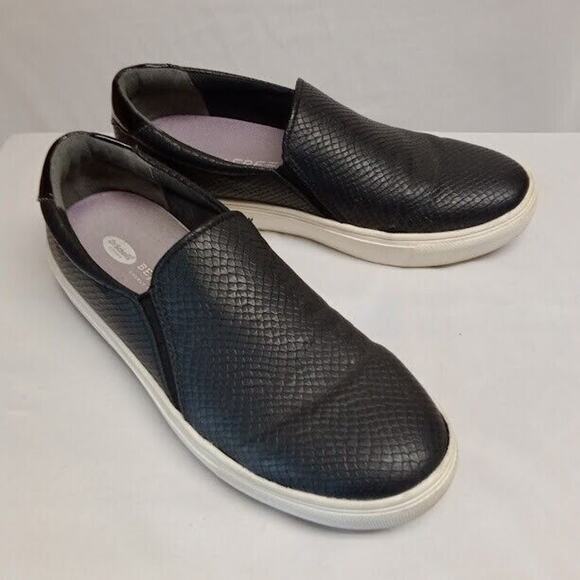 Dr. Scholl's Shoes - Dr. Scholls Nova Shoes Womens Size 8.5M Black Slip On Low Top Leather Comfort